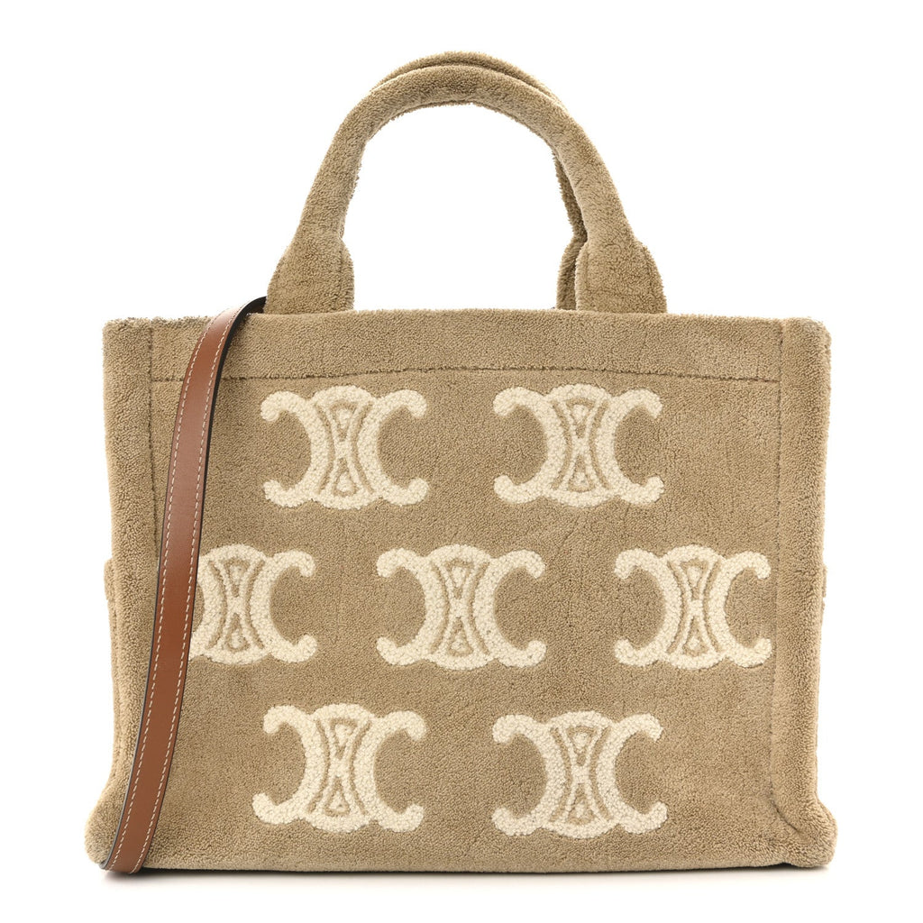 Thais Triomphe All Over Small Cabas Beige Tan