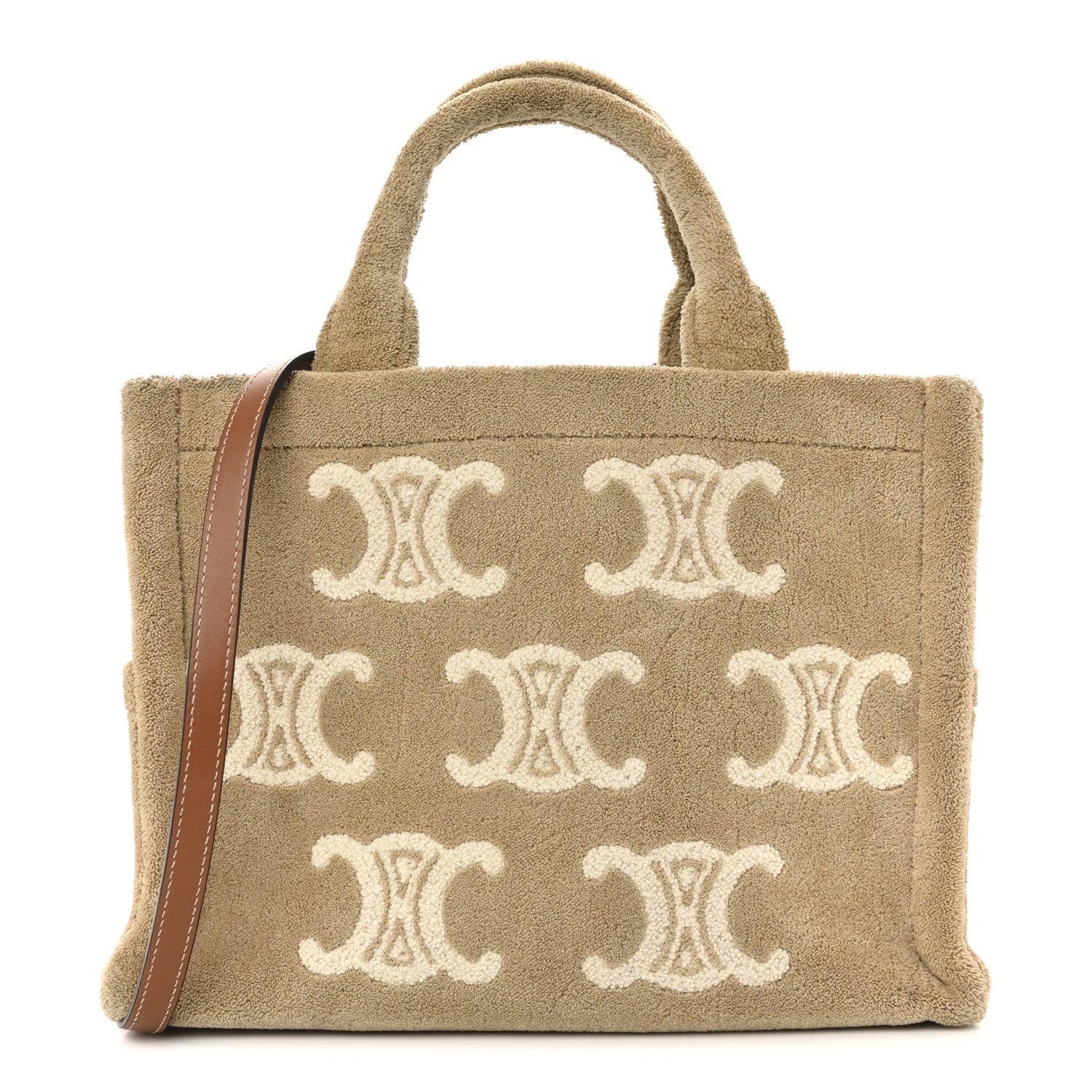 Thais Triomphe All Over Small Cabas Beige Tan