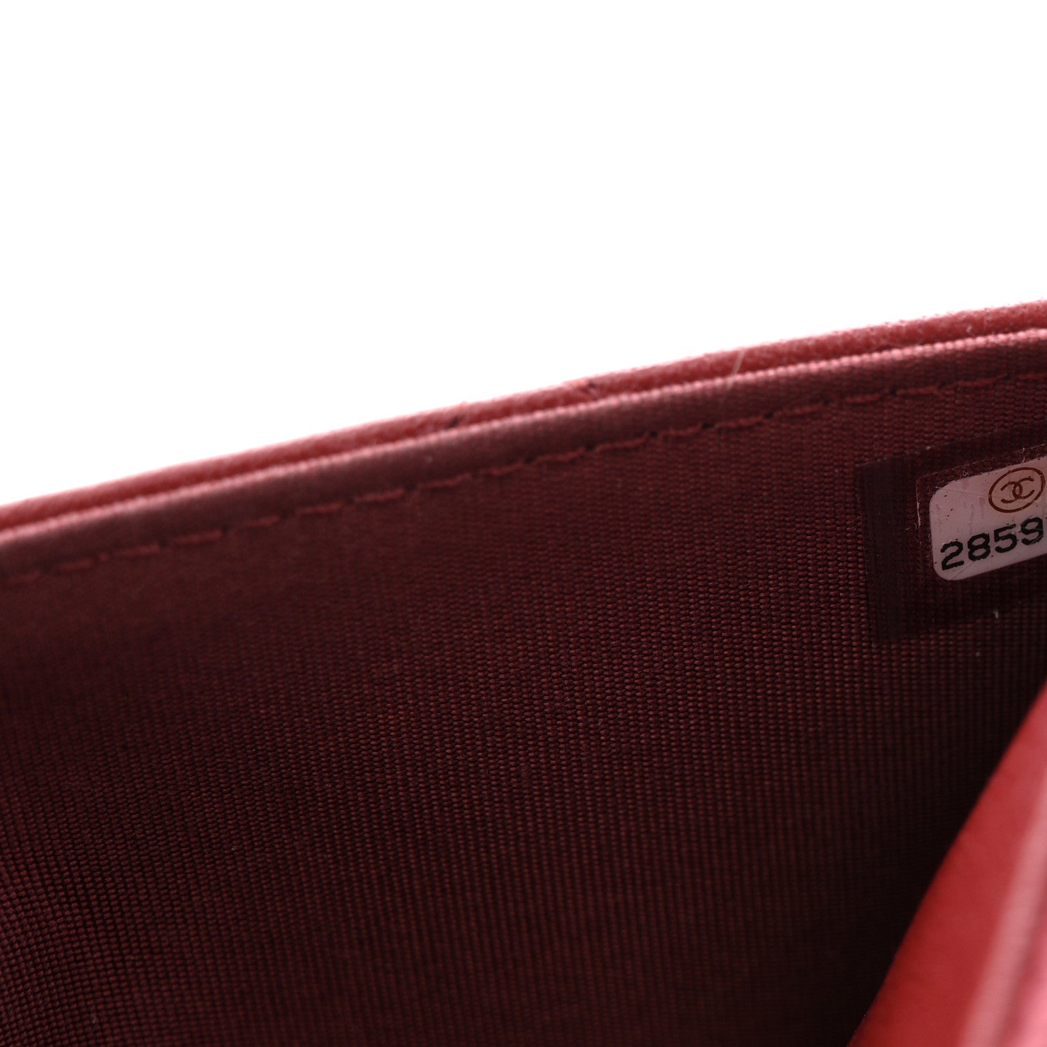 Lambskin Quilted Infinity Wallet On Chain WOC Burgundy