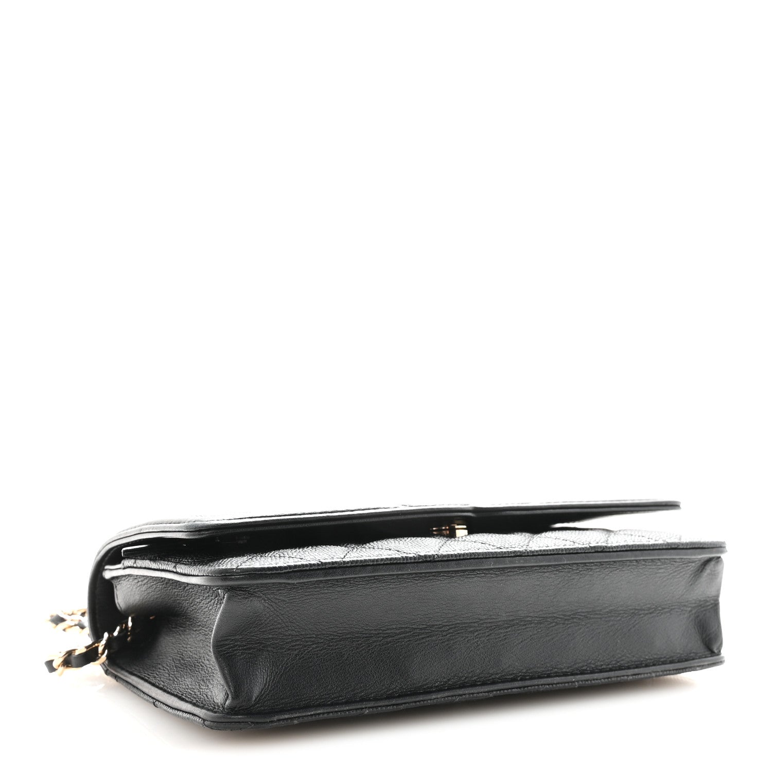 Caviar Quilted CC Filigree Wallet On Chain WOC Black
