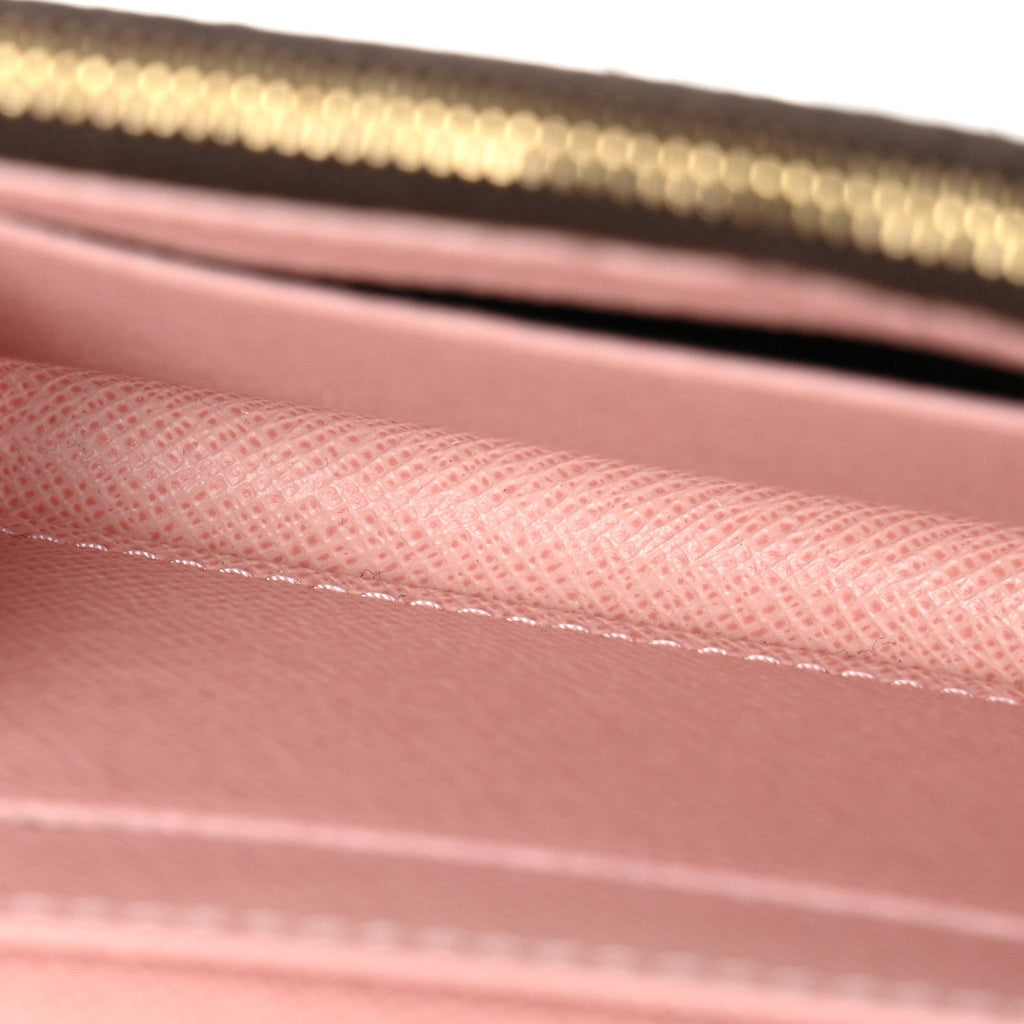 Damier Ebene Rosalie Coin Purse Rose Ballerine