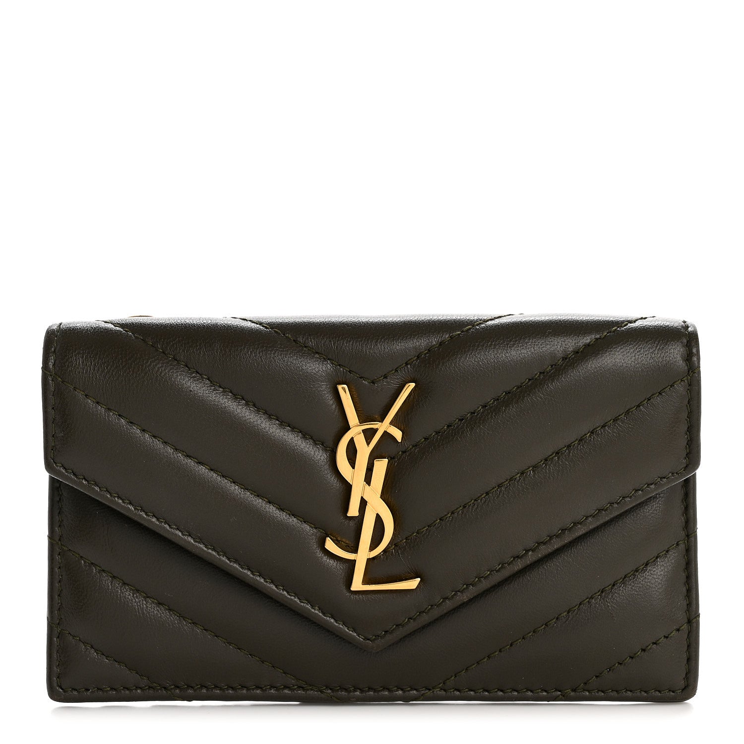 Calfskin Matelasse Chevron Monogram Fragments Zippered  Case Light Musk