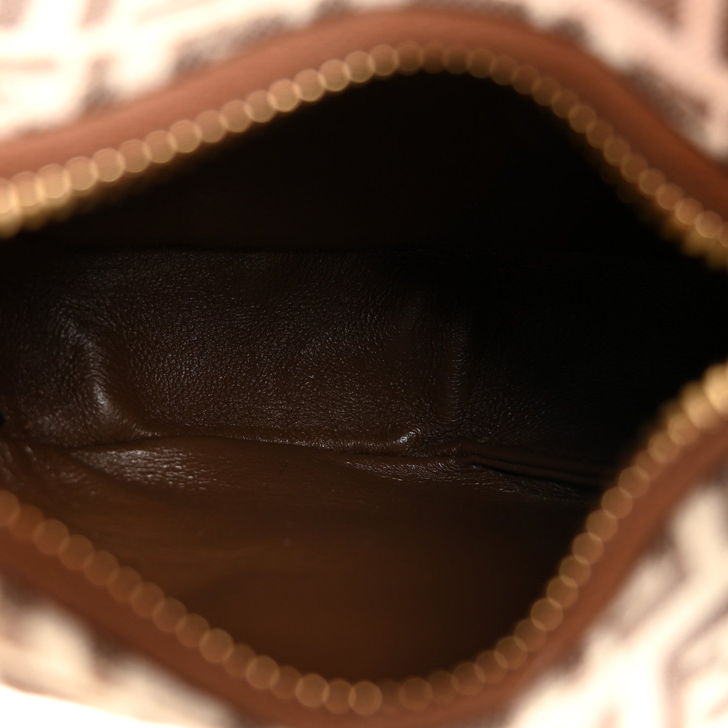 Fabric Jacquard FF 1974 Nano Fendigraphy Hobo Charm Beige