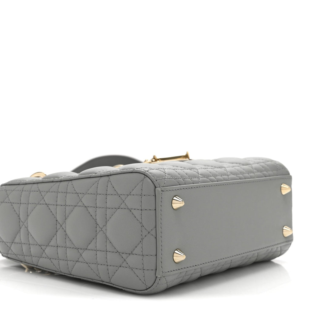 Lambskin Cannage Small My ABCDior Lady Dior Grey