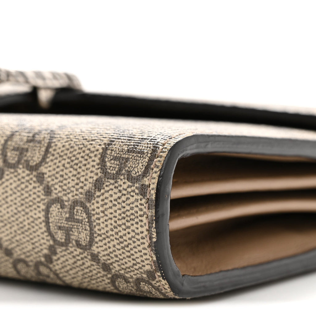 GG Supreme Monogram Mini Dionysus Chain Wallet Beige Taupe