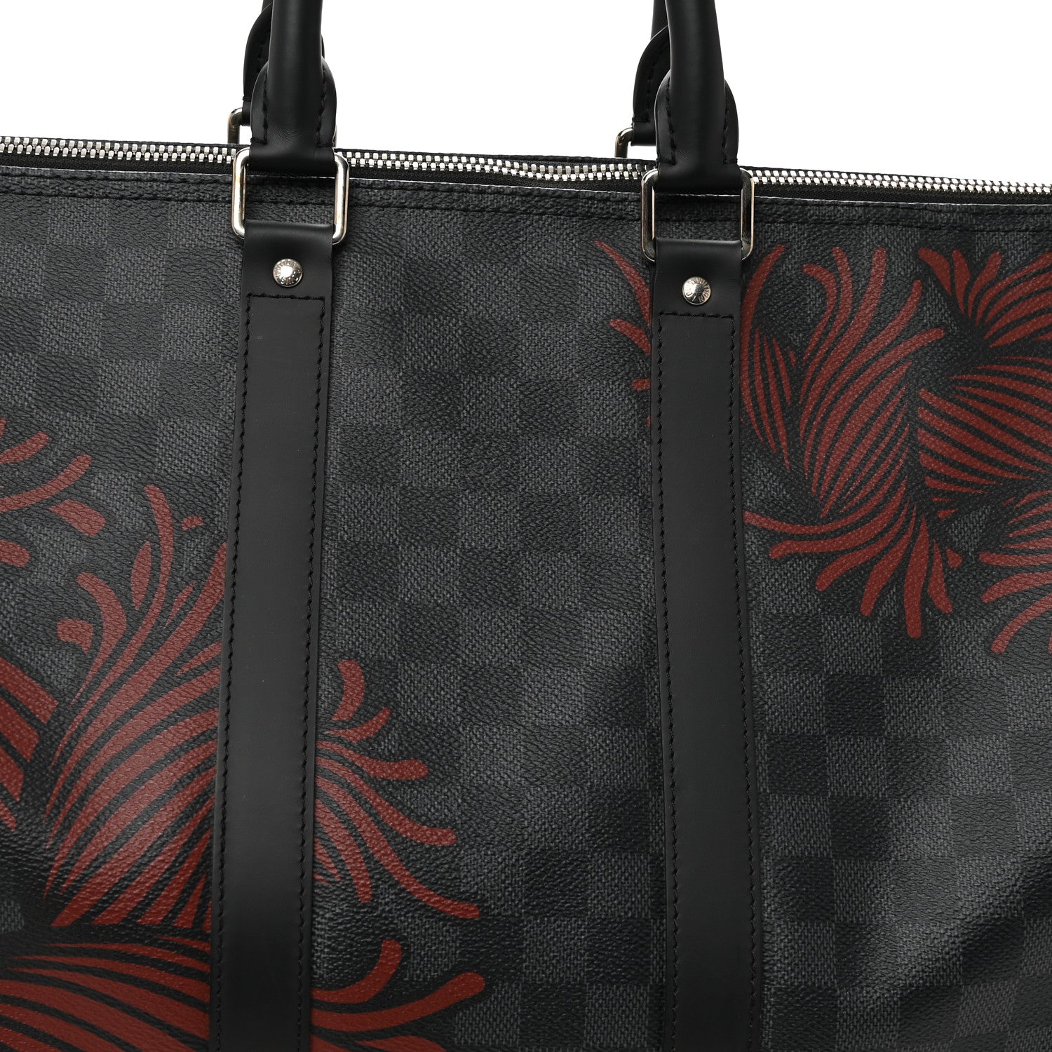 Damier Graphite Rope Keepall Bandouliere 45 Red