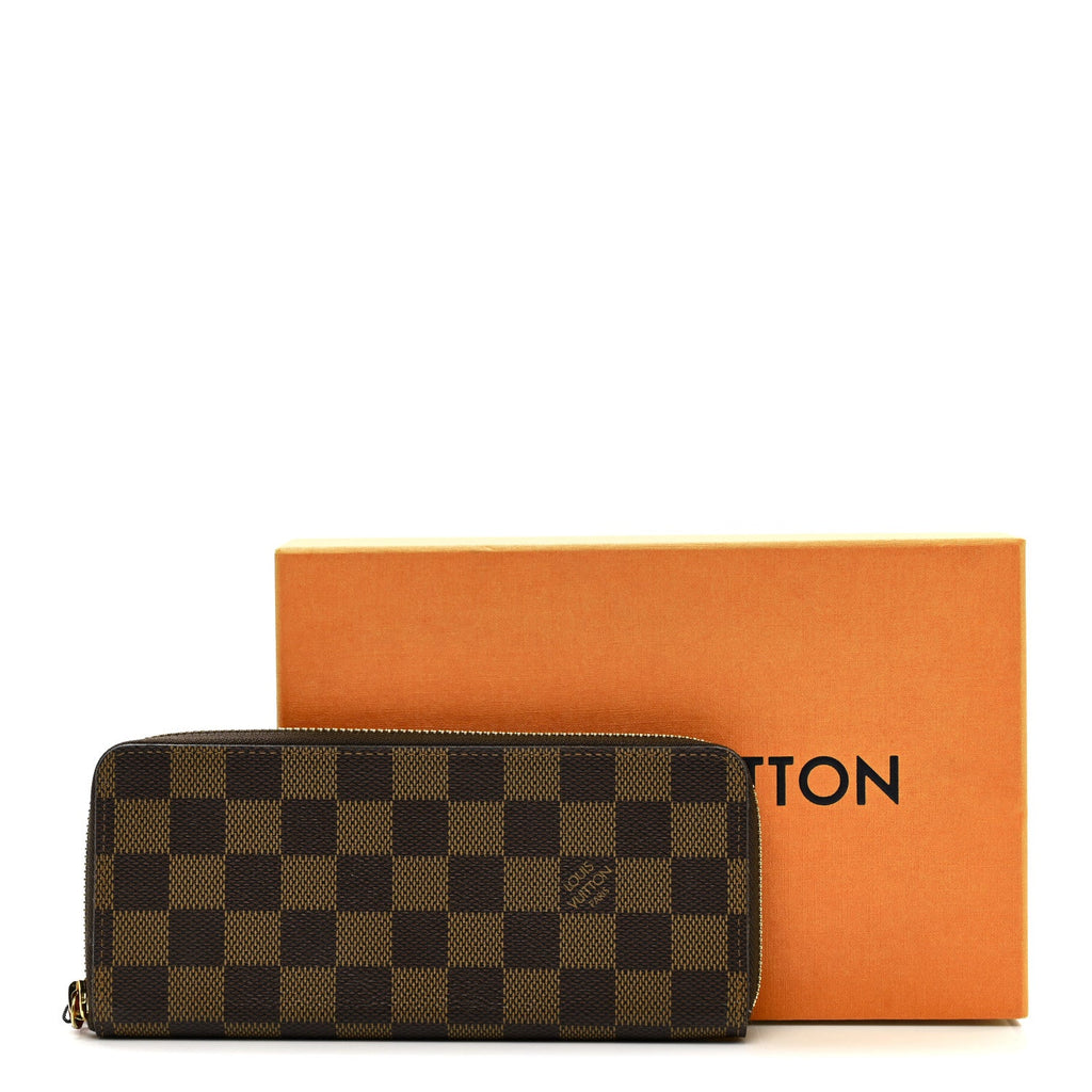 Damier Ebene Clemence Wallet Cherry