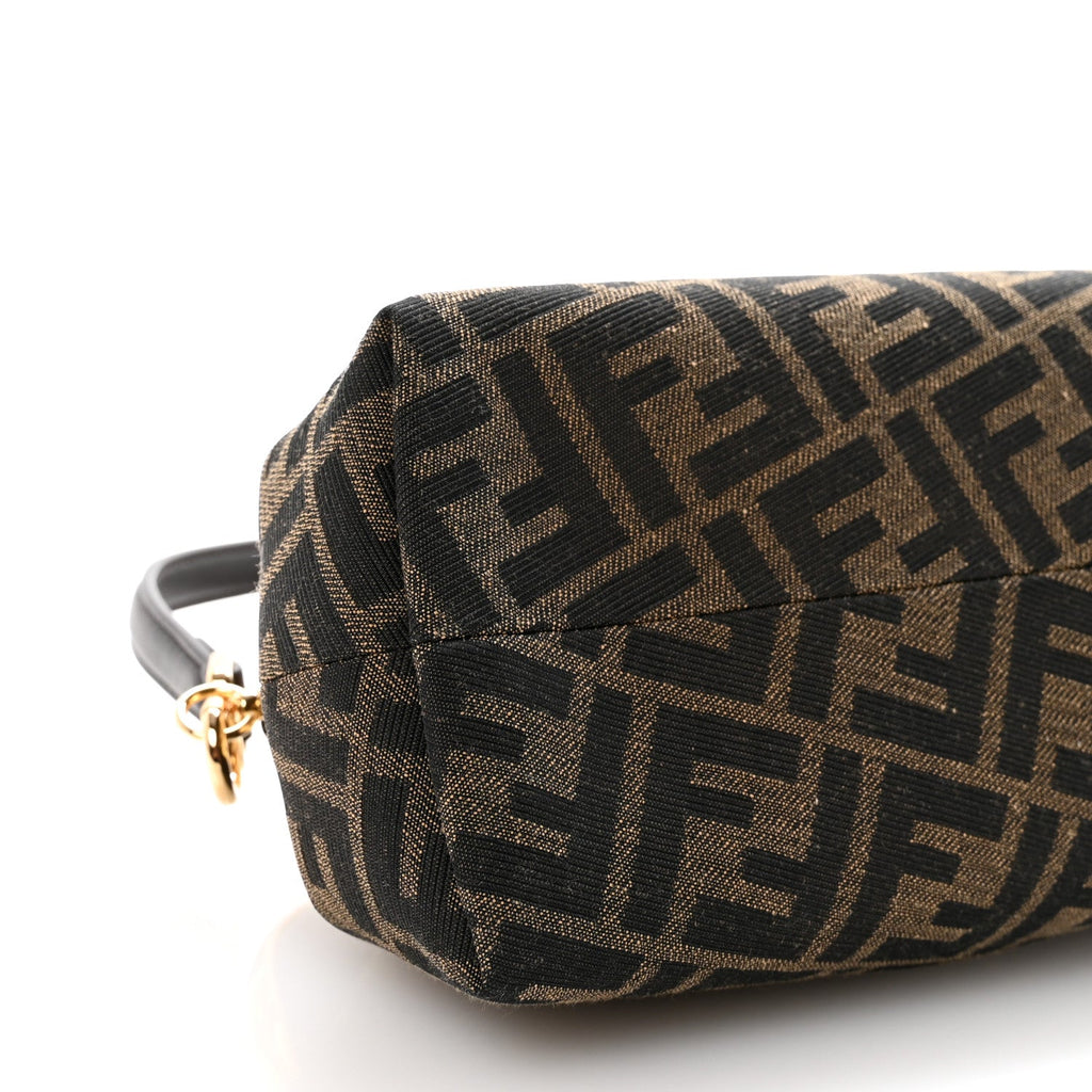Shiny Nappa Fabric Jacquard FF 1974 Midi Fendi Tobacco Moro Ebano