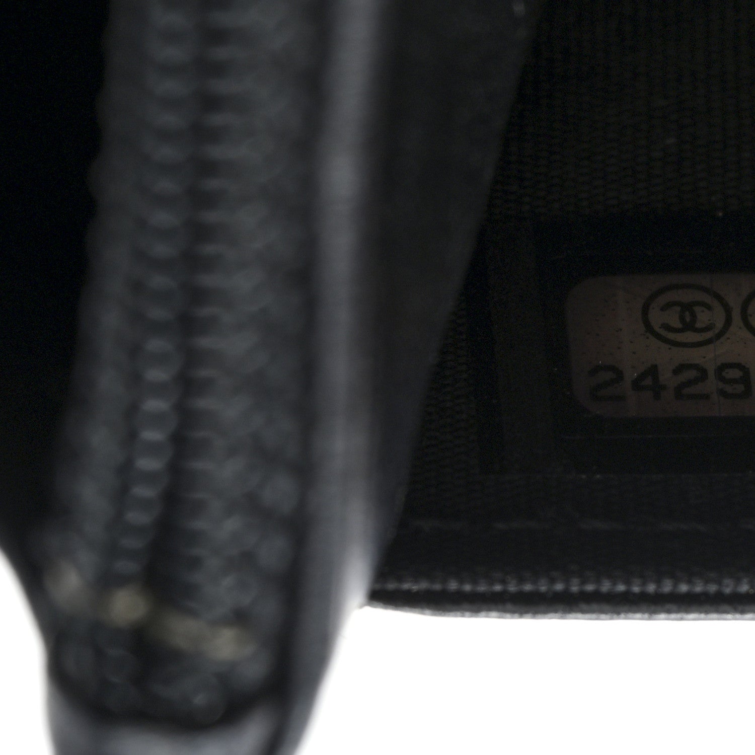 Lambskin Quilted Wallet On Chain WOC Black Gold