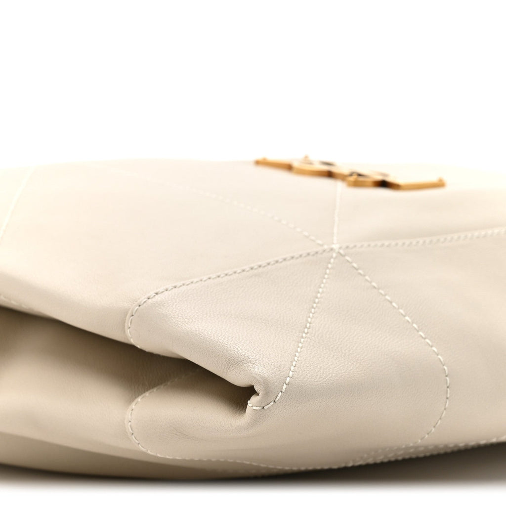 Lambskin Matelasse Monogram Medium Jamie 4.3 Pochon Crema Soft