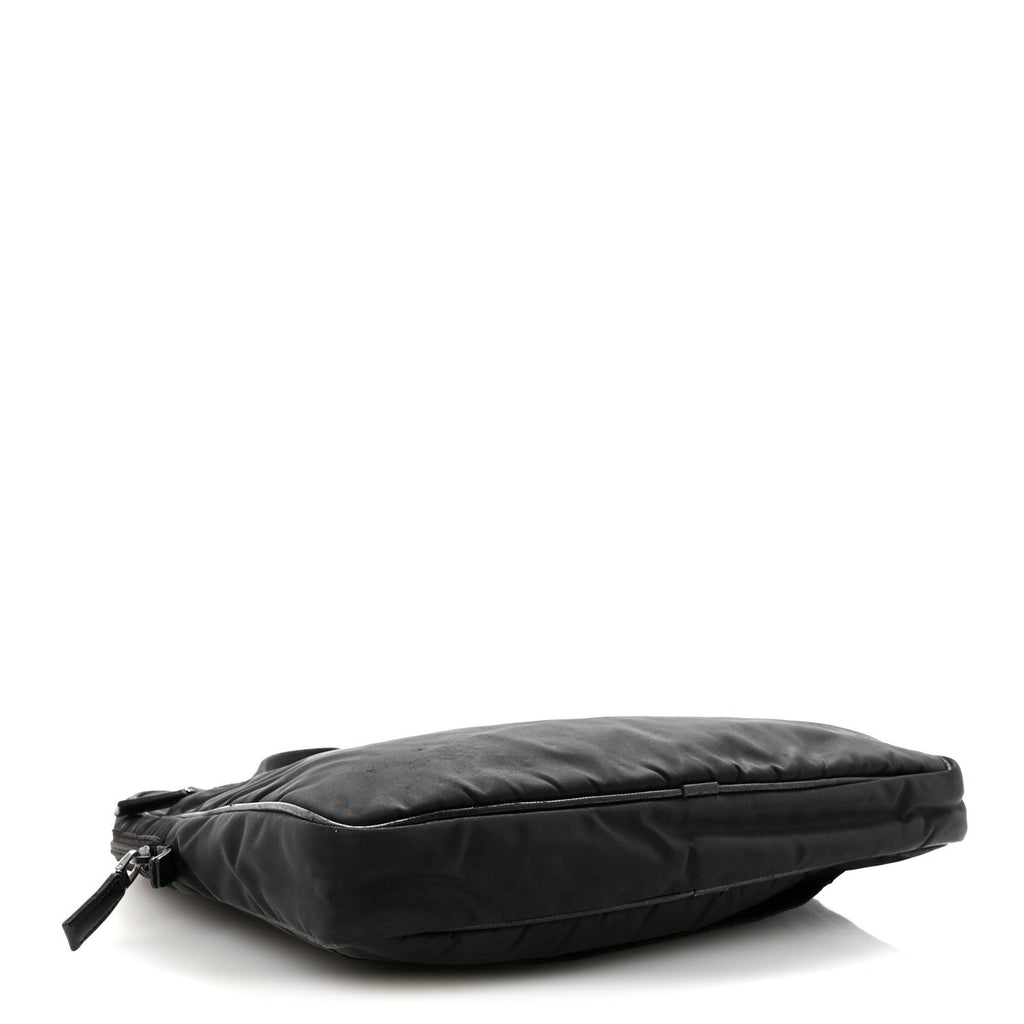 Saffiano Tessuto Nylon Small Briefcase Black