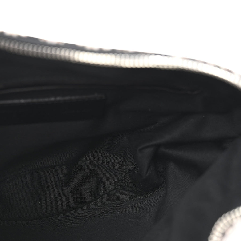 Silk Dandelion Print De Manta Clutch Black