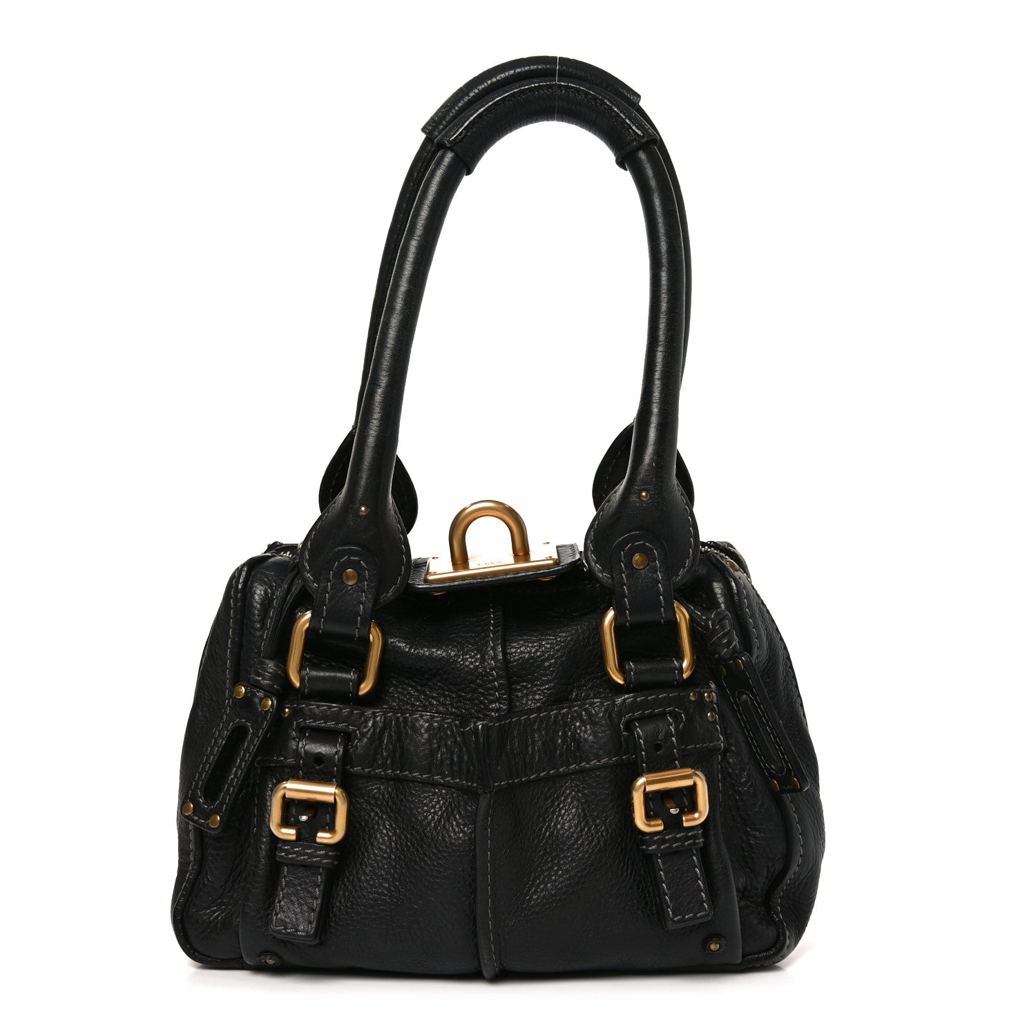 Calfskin Paddington Small Shoulder Bag Black