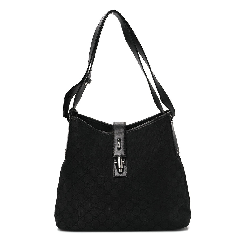 Monogram Piston Shoulder Bag Black