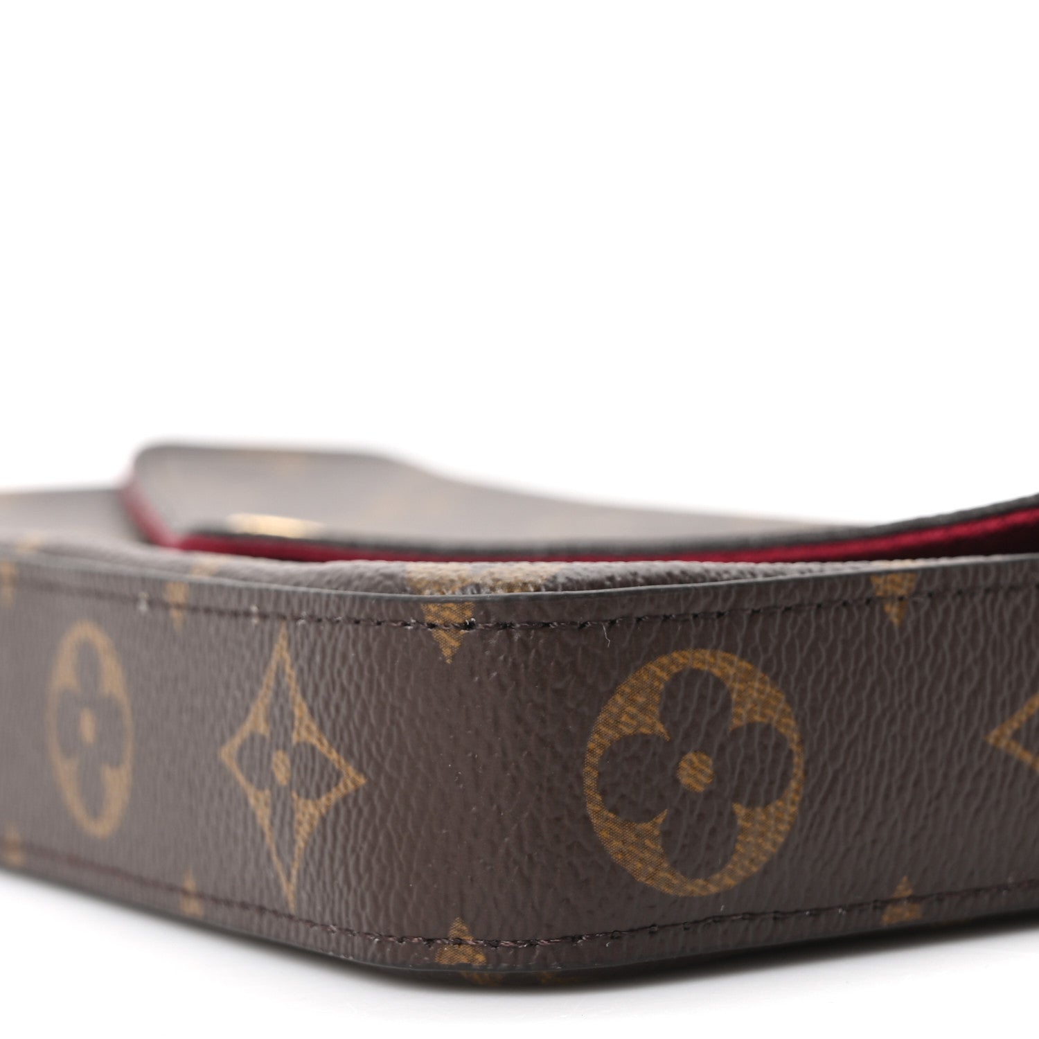 Monogram Pochette Felicie Chain Wallet Fuchsia