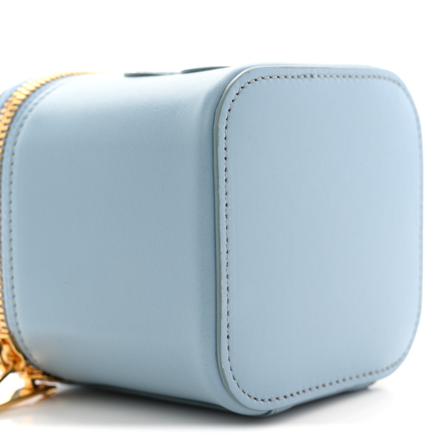 Smooth Calfskin Cuir Triomphe Mini Vanity Case California Blue