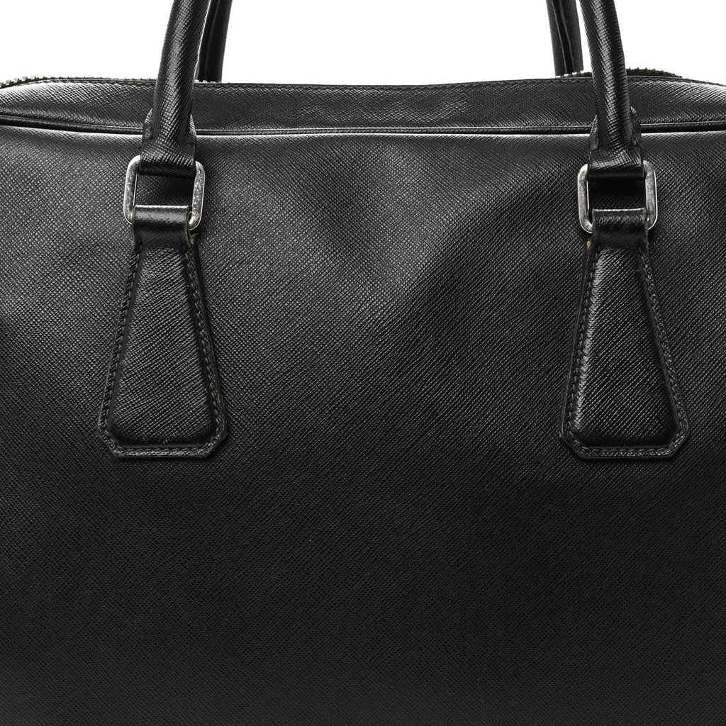 Saffiano Travel Briefcase Black