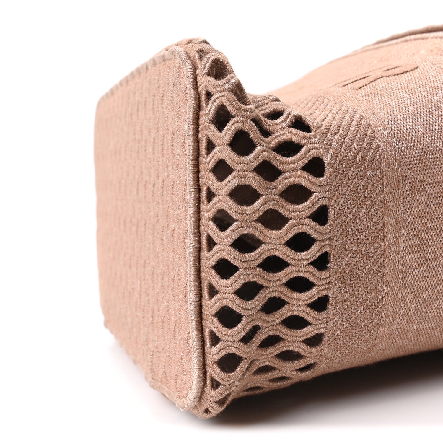 Mesh Embroidered Diortravel Vanity Case Clay