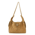 Suede Quilted Small Chanel 25 Handbag Beige