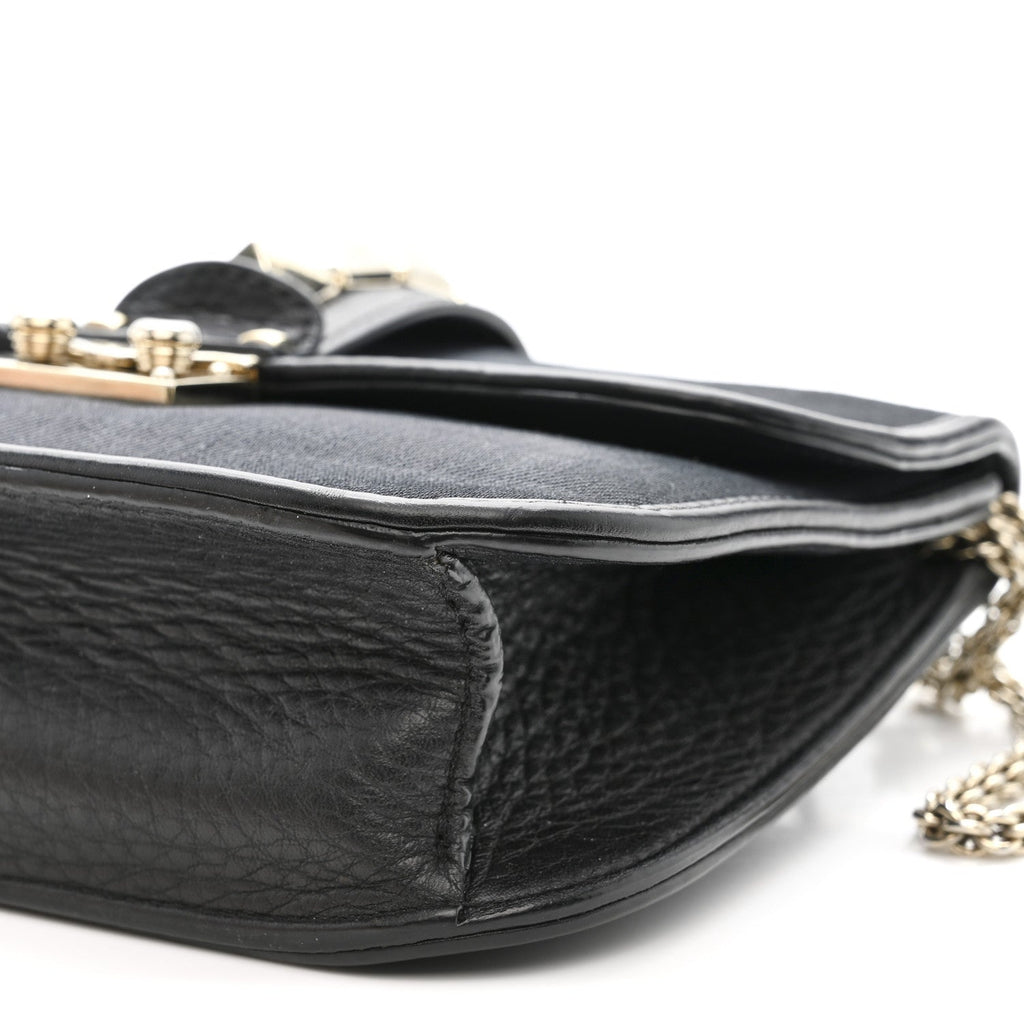Denim Small Glam Lock Rockstud Flap Deep Denim