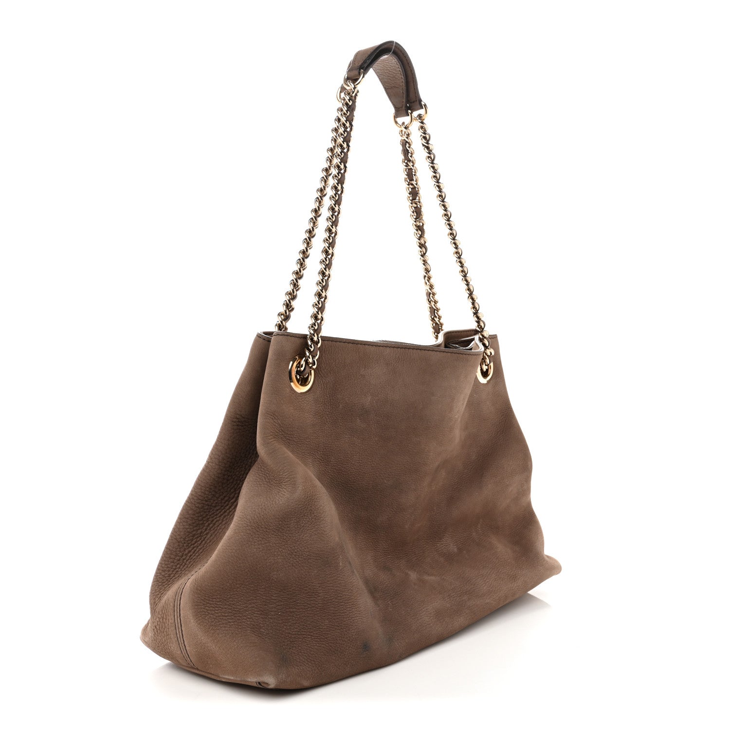 Vitello Range Medium Soho Chain Shoulder Bag Grey Field