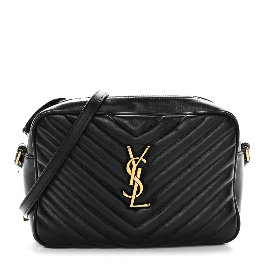 Calfskin Matelasse Monogram Lou Camera Bag Black