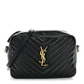 Calfskin Matelasse Monogram Lou Camera Bag Black