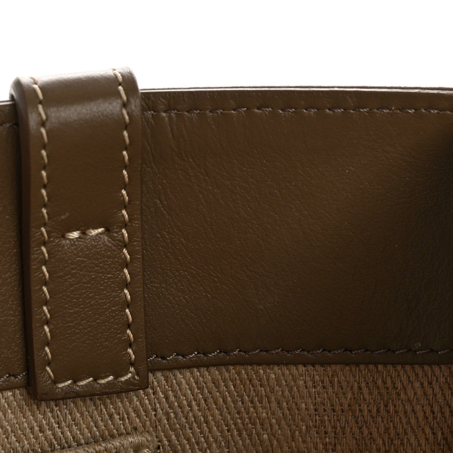 Calfskin Medium Woody Tote Army Green
