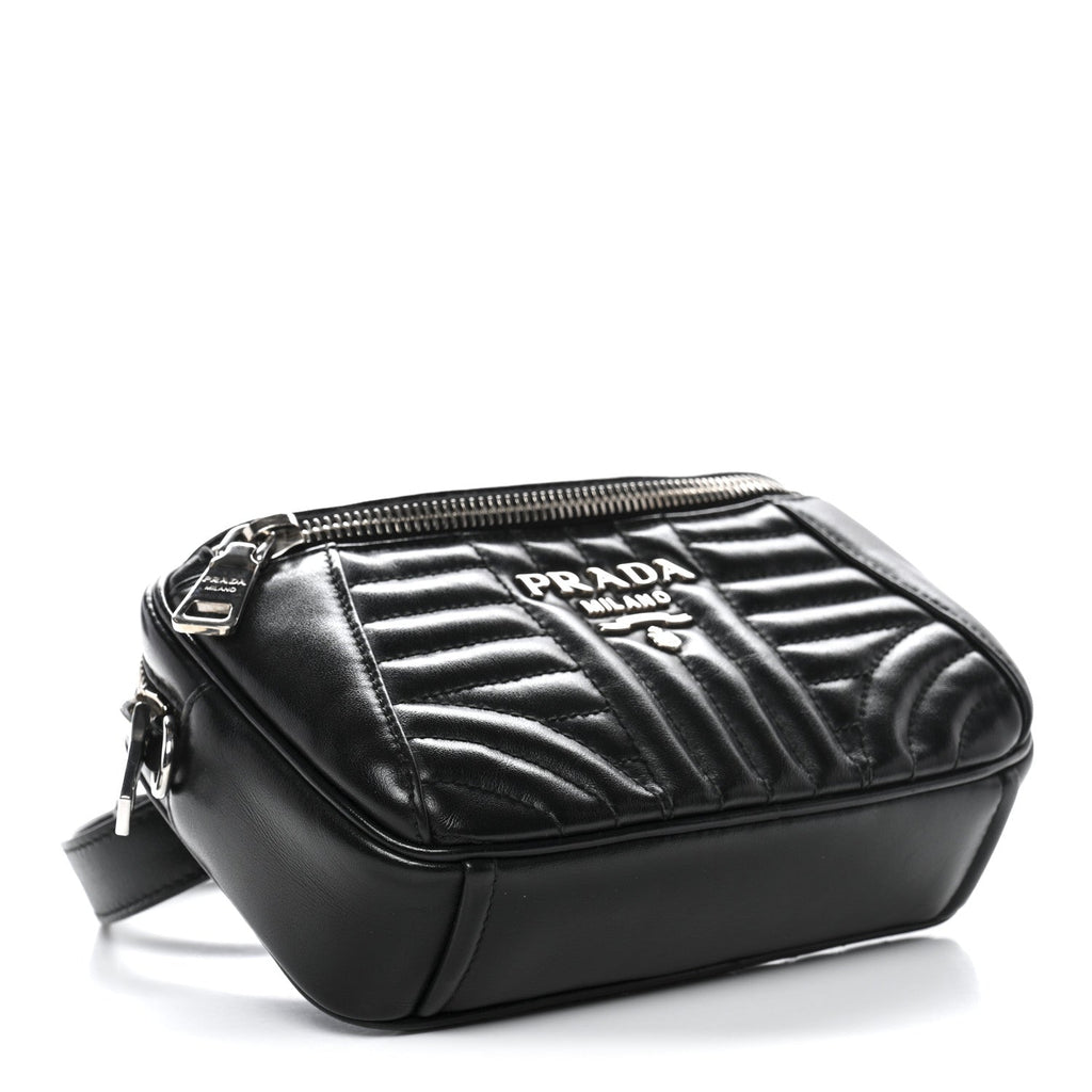Soft Calfskin Diagramme Belt Bag Black