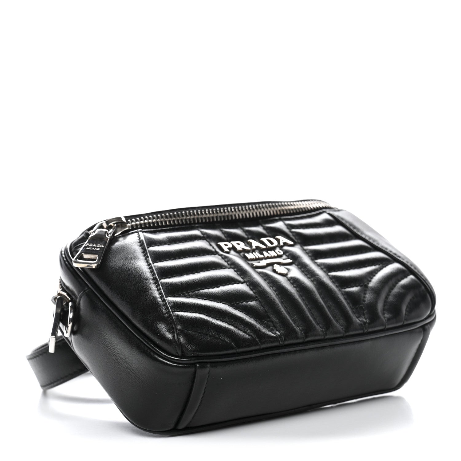 Soft Calfskin Diagramme Belt Bag Black
