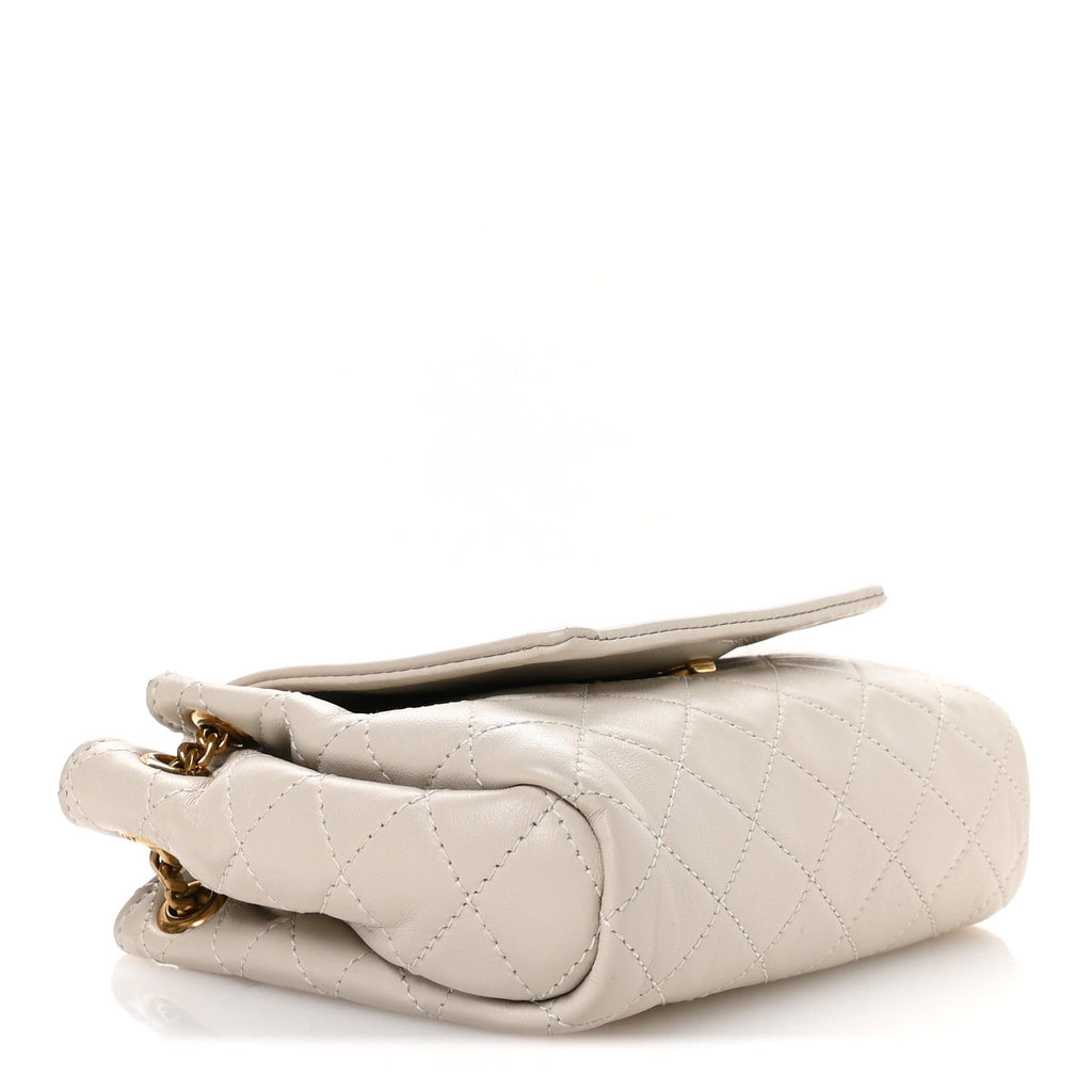 Lambskin Quilted Monogram Mini Nolita Crema Soft