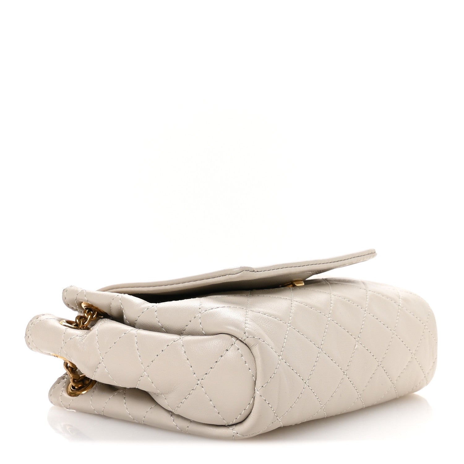 Lambskin Quilted Monogram Mini Nolita Crema Soft