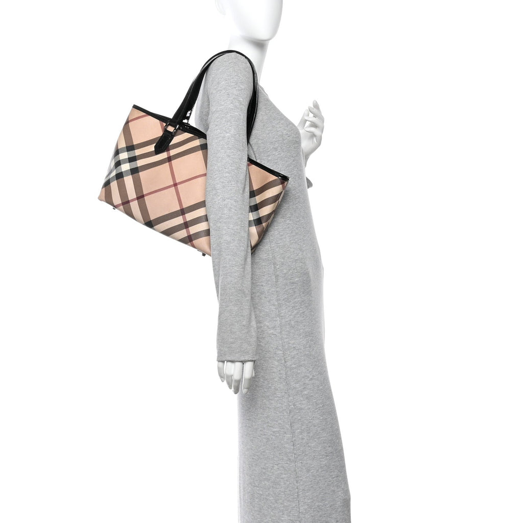 Supernova Check Small Nickie Tote Black