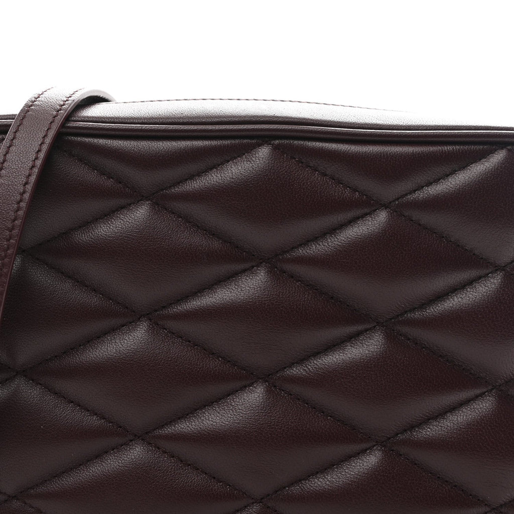 Lambskin Quilted Mini Camera Bag Hot Wine