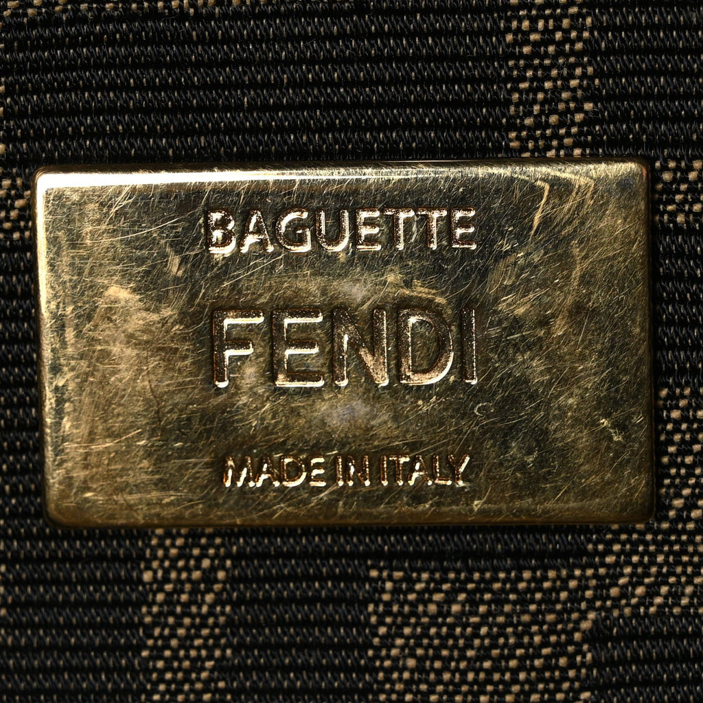 Fabric Jacquard FF 1974 Medium Baguette Tobacco Moro Black