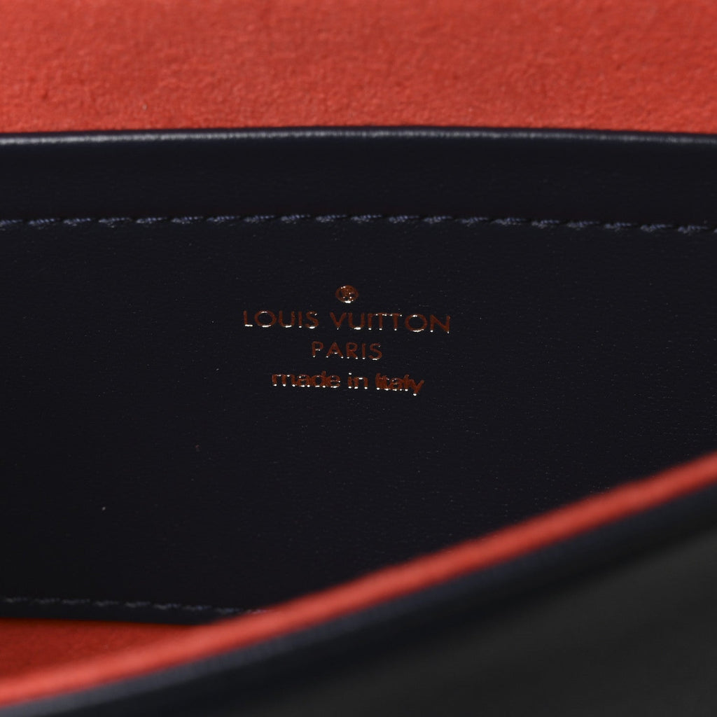 Lambskin Embossed Monogram LV Garden Pochette Coussin Navy