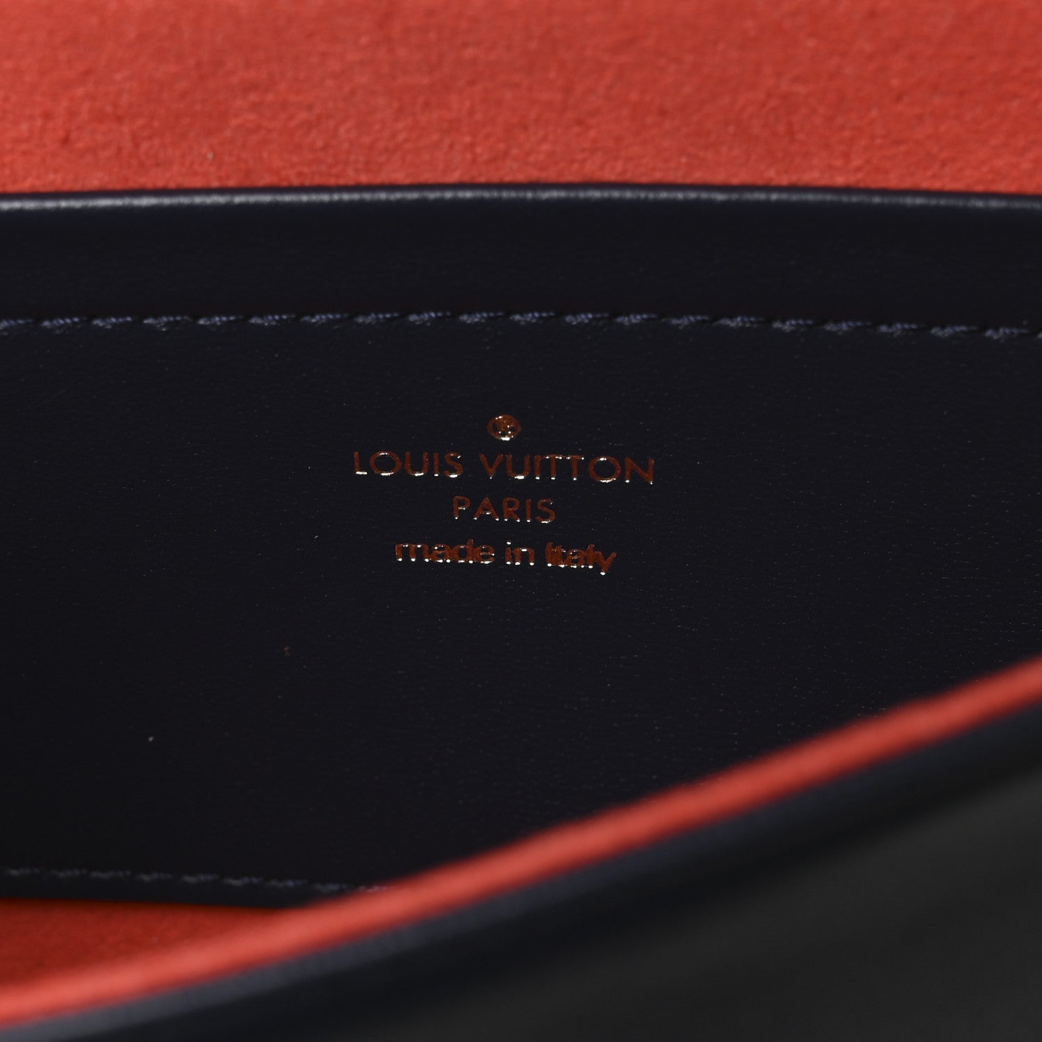 Lambskin Embossed Monogram LV Garden Pochette Coussin Navy