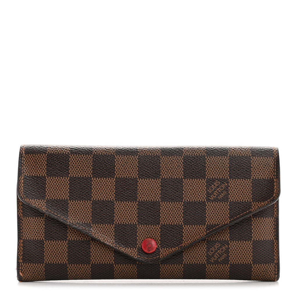 Damier Ebene Josephine Wallet Red