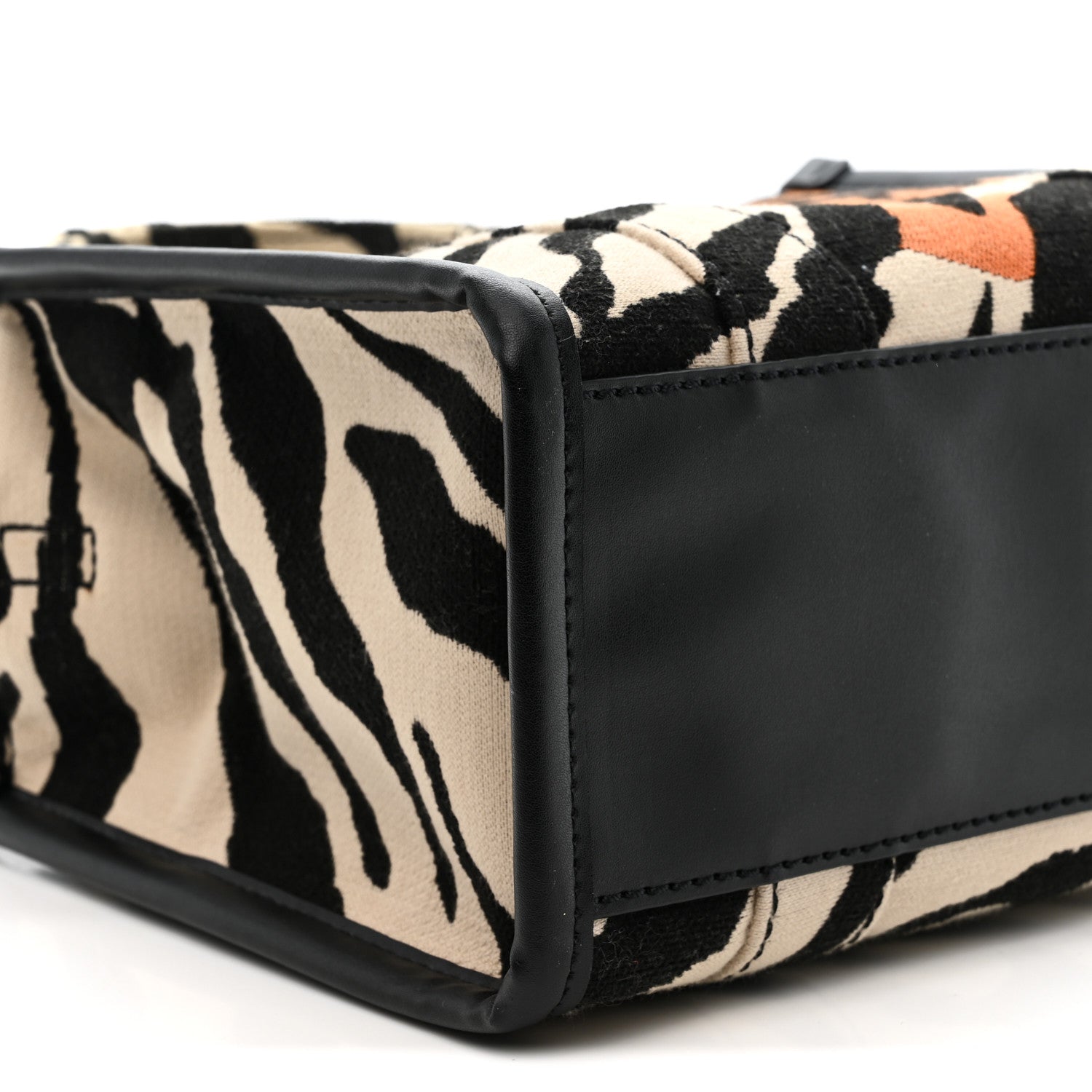 Cotton Canvas Zebra Tiger Print Mini The Traveler Tote Bag