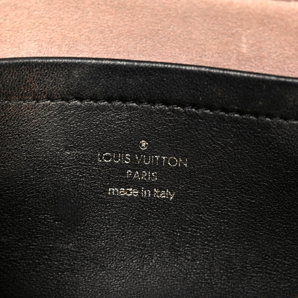 Lambskin Embossed Monogram Pochette Coussin Black