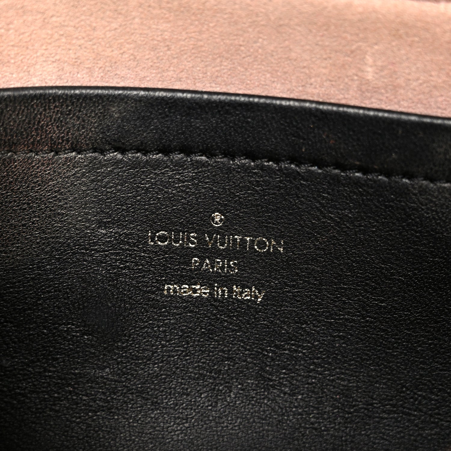 Lambskin Embossed Monogram Pochette Coussin Black