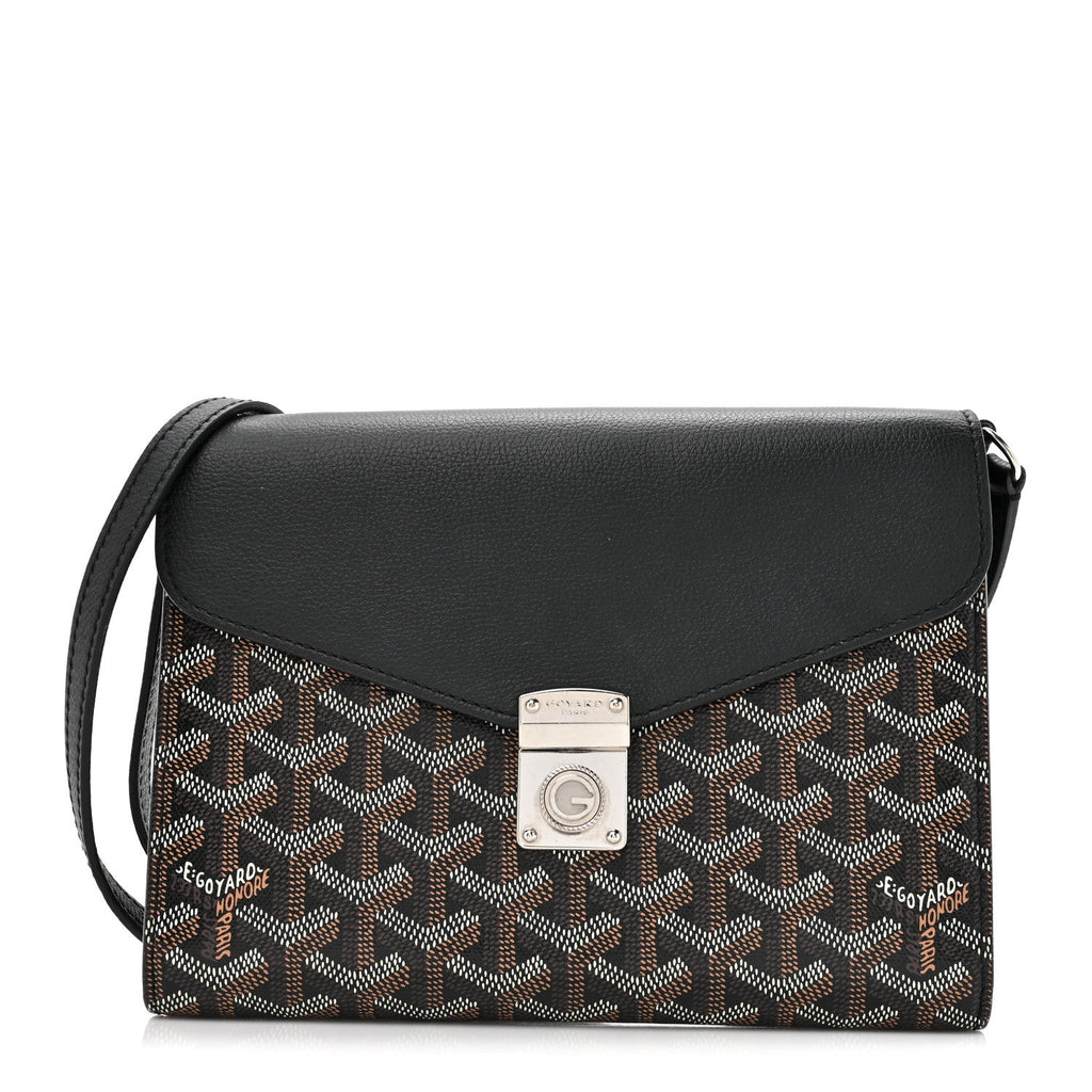 Goyardine Calfskin Chypre Wallet Pouch Black
