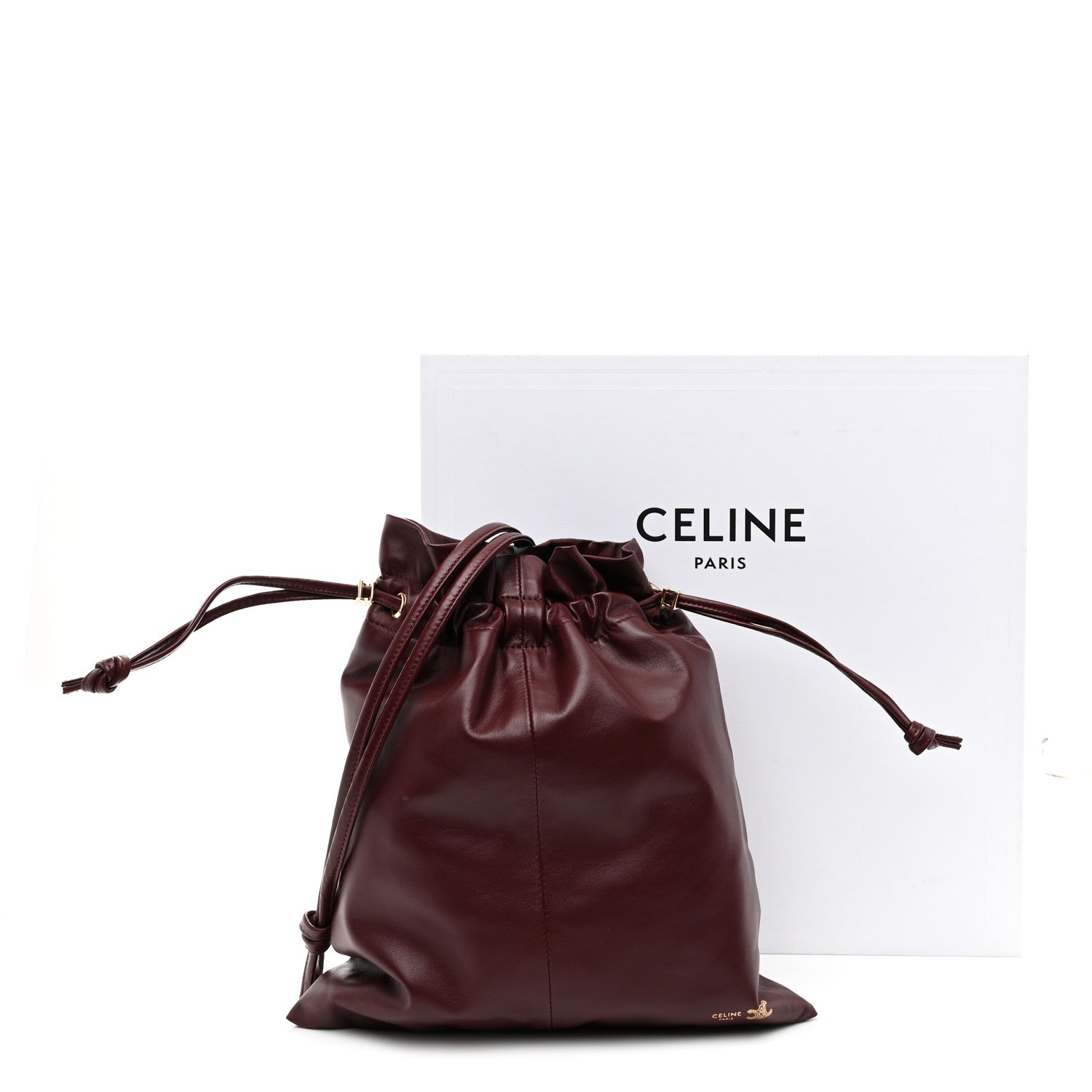 Lambskin small Crystal Pouch Crossbody Bag  Syrah