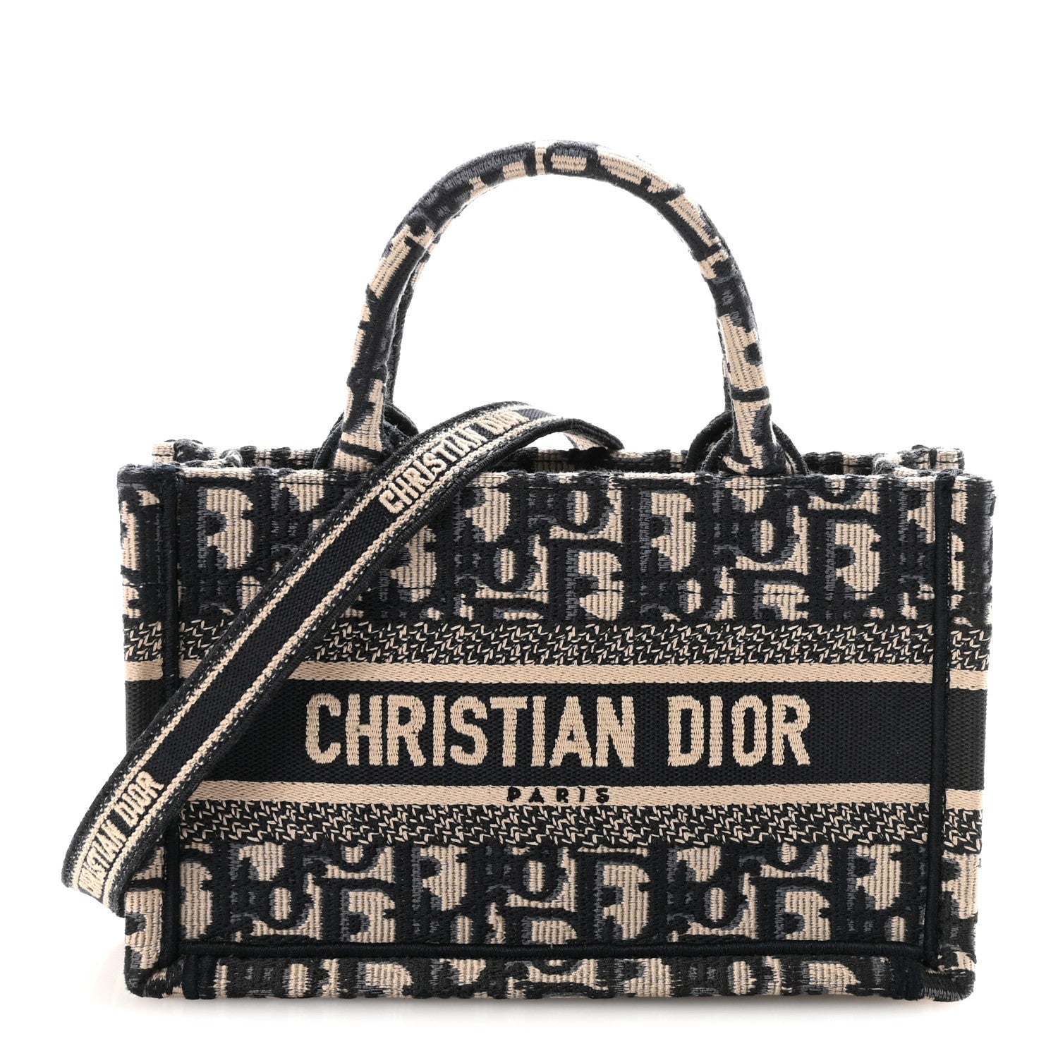 Oblique Mini Book Tote With Strap Blue Multicolor