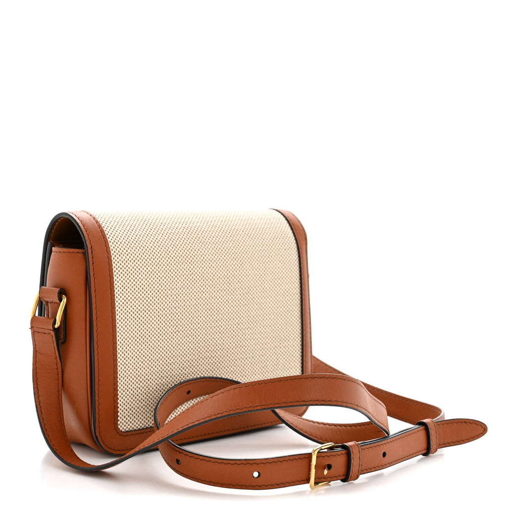 Textile Natural Calfskin Teen Triomphe White Tan