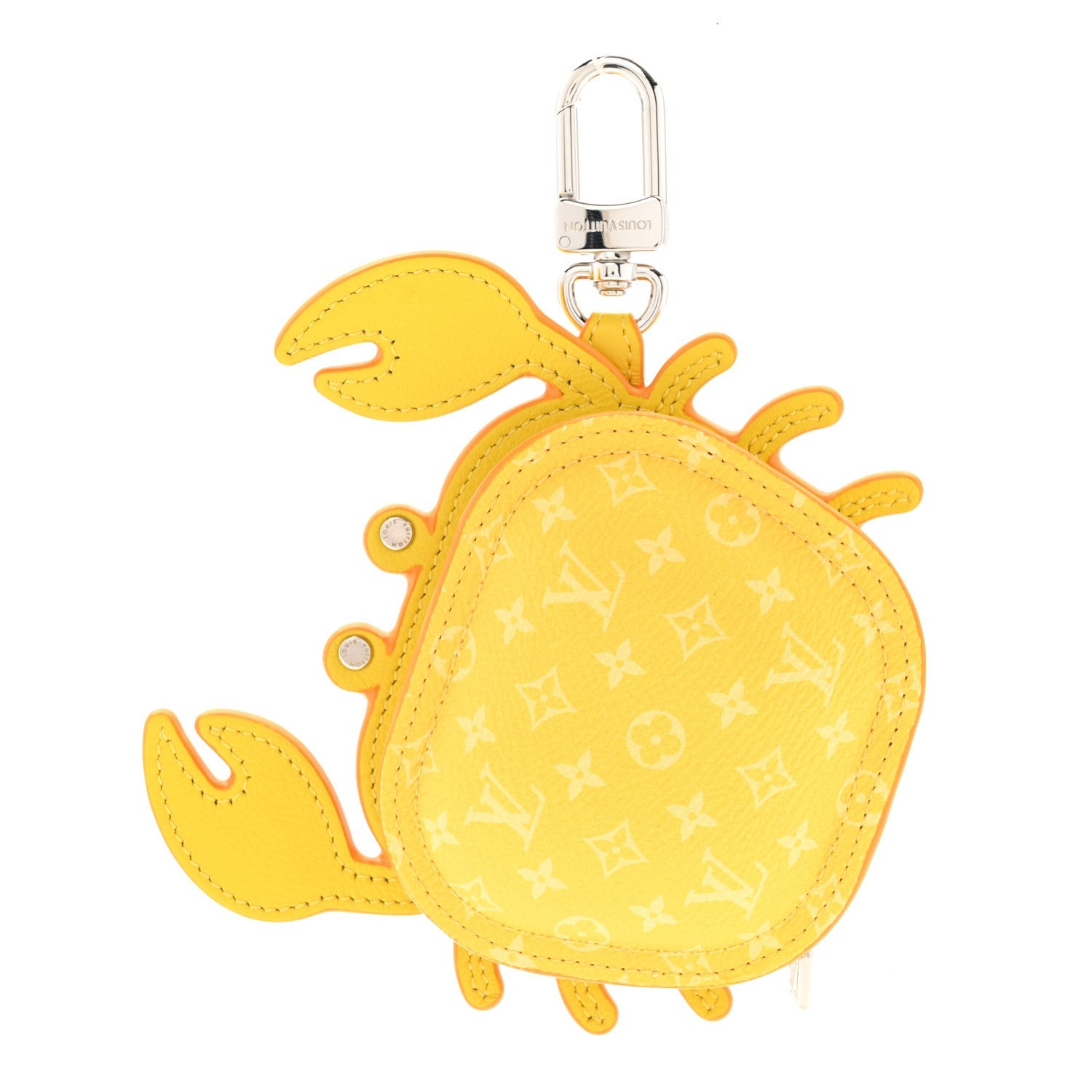 Monogram Crab Bag Charm Yellow