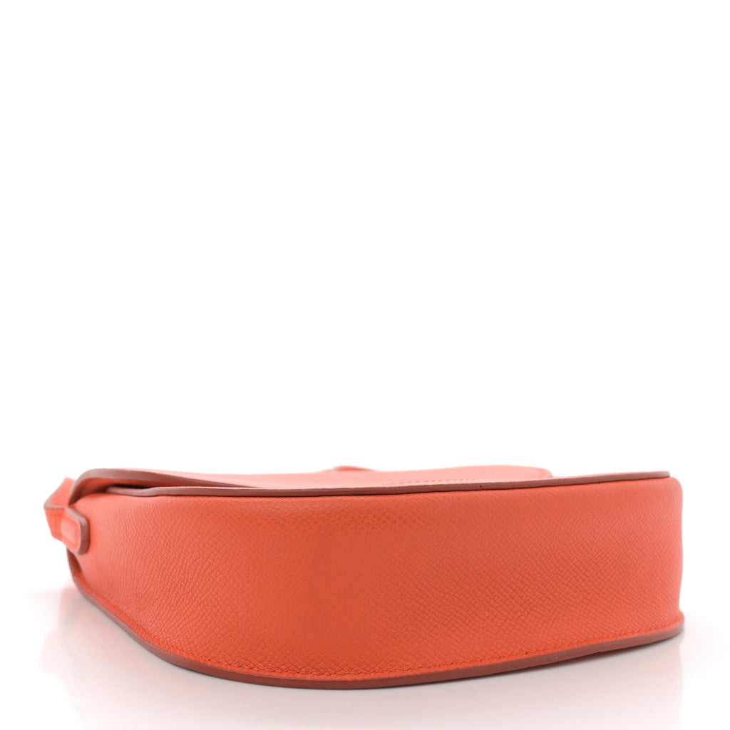 Grained Calfskin Small Trotteur Orange