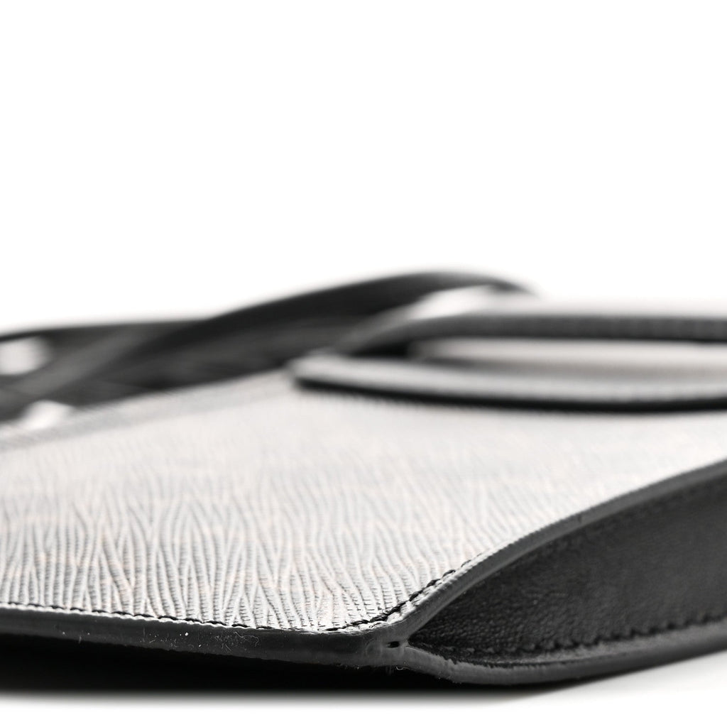 Triomphe Canvas Lambskin Phone Pouch With Flap Black