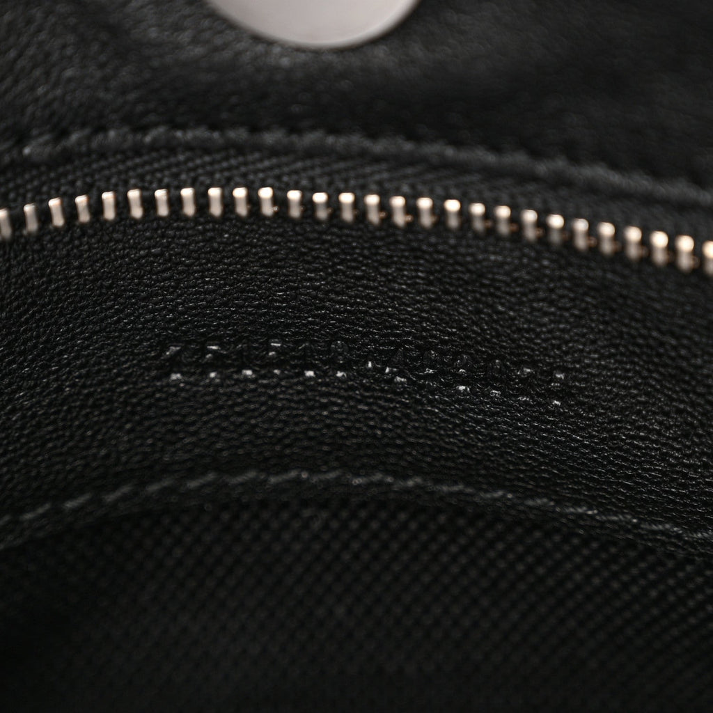 Sakai Be Green Calfskin Diagonal Stitched Small Blondie Tote Black