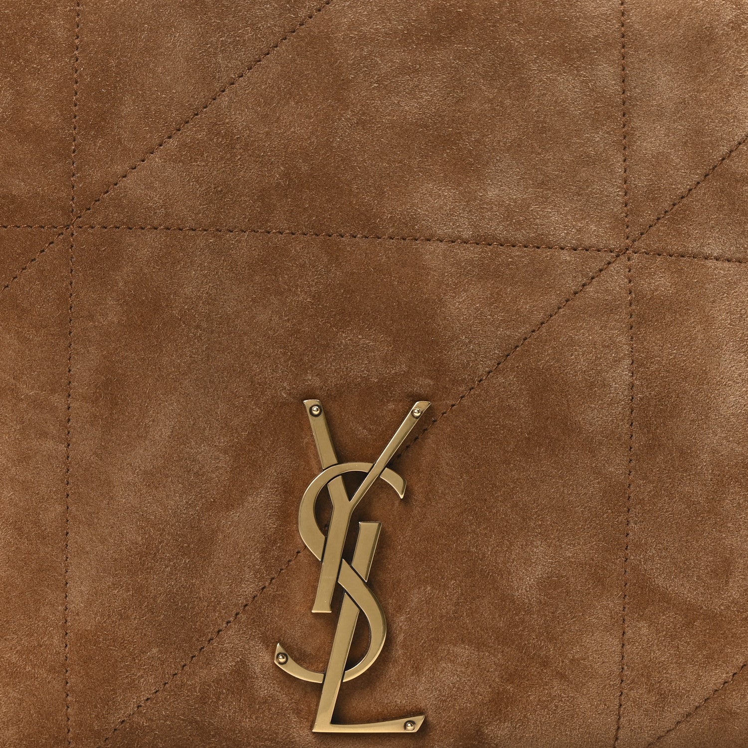 Suede Matelasse Monogram Large Jamie 4.3 Snuff